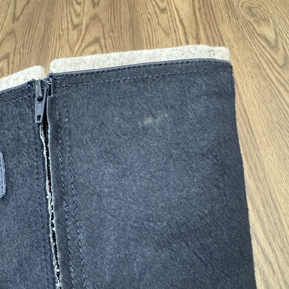 Y2K Sorel Medina Boots Womens 8 Blue Calf Hair Tall Knee High 2000s Rain Boots - Picture 15 of 16